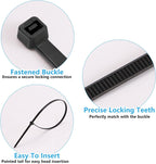 Black Zip Ties Assorted Sizes 4+6+8+12+14+18 inch, 500 Pack Cable Ties, UV-Resistant Zipties, Multi-Purpose for Home, Office, Garage & Cable Management, SiKuLin
