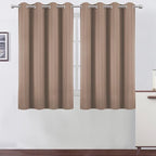 LEMOMO Blackout Curtains 66 x 54 Inch Long Cappuccino Curtains Set of 2 Panels by Lemomo