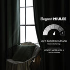 MIULEE Sage Green Velvet Curtains 84 inches - Image 5