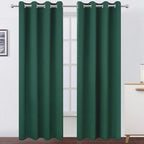 LEMOMO Blackout Curtains 52 x 120 Inch Long Dark Green Curtains Set of 2 Panels by Lemomo