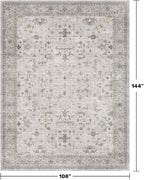 Hazo Haus Boho Light Grey Living Room Rug 9x12 - Image 2