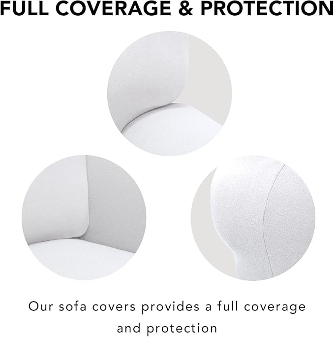 PureFit Super Stretch 4 Seater Sofa Slipcover – Spandex Non Slip Soft Couch - Image 3