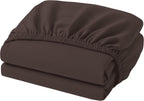 Mocassi Luxury King Air Mattress Fitted Sheet with Smart Pockets, King Size Air Bed Sheets, 16-24 Inch Extra Deep Pocket, Hotel Quality, Soft, Brown