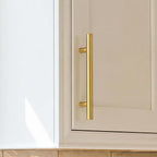 Goldenwarm 10 Pack 3 inch Gold Cabinet Handles Brushed Gold Cabinet Pulls