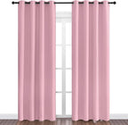 NICETOWN Crystal Pink Blackout Curtains Grommet - Image 2