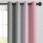 Yakamok Ombre Pink and Grey Curtains - Image 3