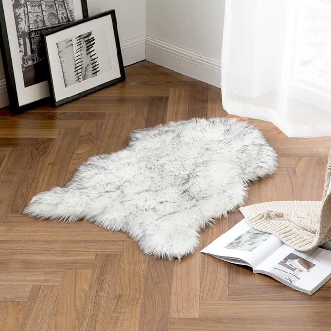 MIULEE Fluffy Rug Soft Shaggy Faux Fur Area Rug Luxury Plush Sheepskin Carpet - Image 5
