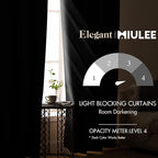 MIULEE Blackout Curtains Room Darkening Thermal Insulated Drapes Solid Window - Image 2