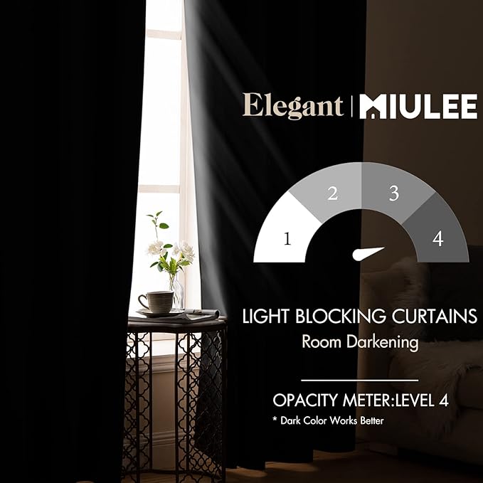 MIULEE Blackout Curtains 96 Inches Long - Image 2