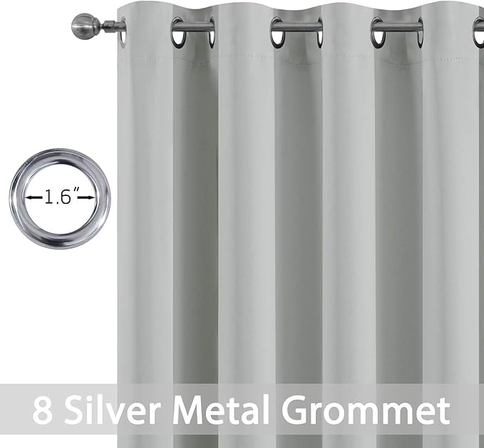 Yakamok Room Darkening Window Drapes Thermal Insulated Light Blocking Grommet - Image 3