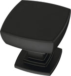 Franklin Brass (10-Pack) – Square Matte Black Cabinet Knobs for Dressers, Drawers, Kitchen Cabinet Door, Vanity, Furniture, Closet Knobs, 1-1/8 Inch | Parow