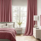 MIULEE Dusty Rose Back Tab Blackout Curtains 108 Inch Long 2 Panels Set - Image 2