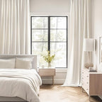 MIULEE Ivory Back Tab Blackout Curtains 102 Inch Long 2 Panels Set - Image 2