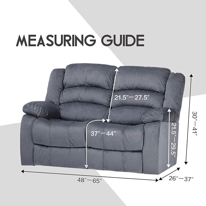 ULTICOR Reclining Love Seat Slipcover, 6-Piece Velvet Stretch Loveseat Recliner - Image 6