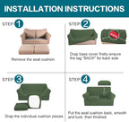 Turquoize 3 Piece Sofa Covers for 2 Cushion Couch Sofa Slipcover Soft Couch - Image 6