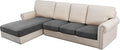 H.VERSAILTEX Velvet Stretch Sectional Couch Covers 4 Pieces Sofa Seat Cushion by HVERSAILTEX