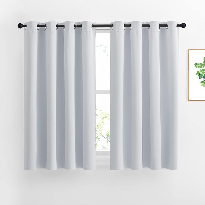 NICETOWN Greyish White Room Darkening Curtains by NICETOWN