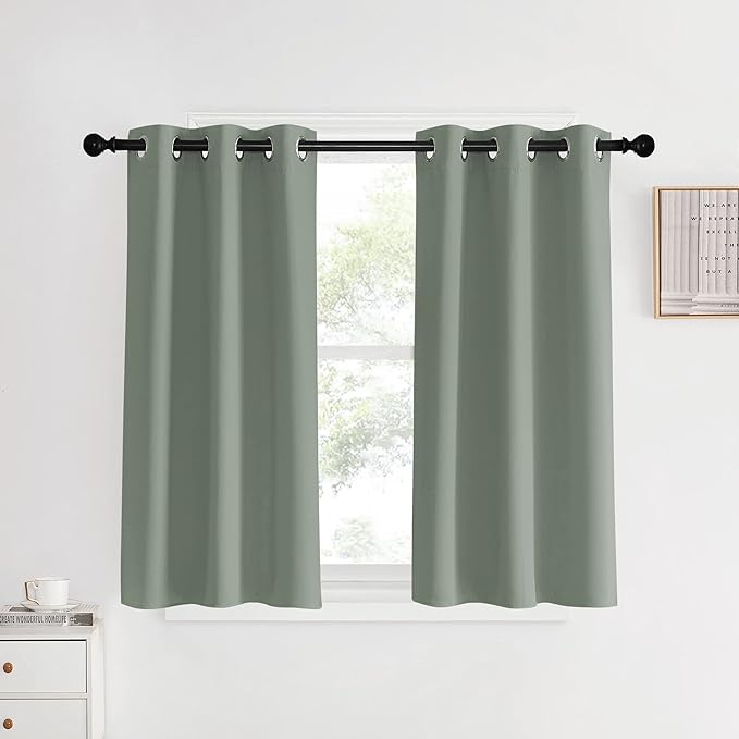 NICETOWN Bedroom Curtain Panels Blackout Draperies, Sage Green, 1 Pair by NICETOWN