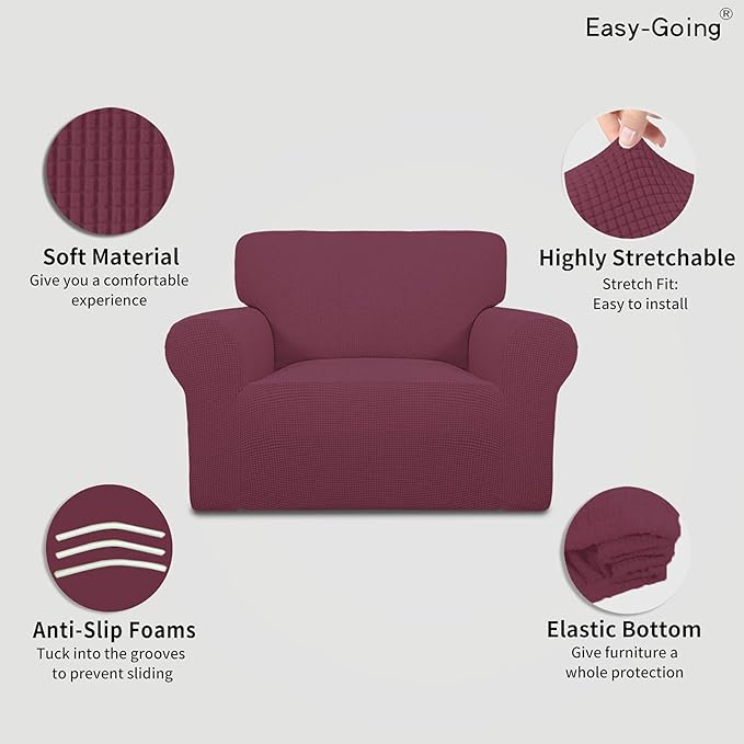 Easy-Going Stretch Oversized Chair Sofa Slipcover 1-Piece Couch Sofa Cover - Image 3