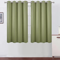 LEMOMO Blackout Curtains 66 x 54 Inch Long Sage Green Curtains Set of 2 Panels by Lemomo