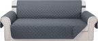 Reversible 4 Seater Sofa Cover 91 Inch Large Couch Cover Furniture Protector by LuxshareHome