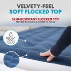 Simpli-Magic Premium Collection Luxury Air Mattress, Built-in High Capacity Pump for Home and Camping- Double Height, Adjustable, Inflatable Blow Up, Portable - Full Size
