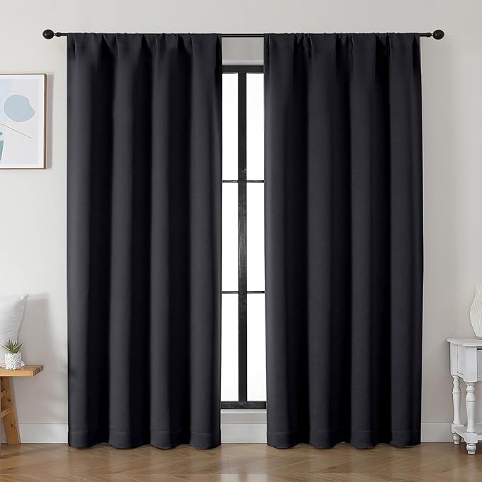 Simplebrand Ava Halloween Black Blackout Curtains by Simplebrand