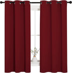 NICETOWN Holiday Christmas Decor Thermal Insulated Solid Grommet Blackout by NICETOWN