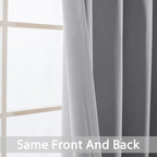 Yakamok Light Gray Blackout Curtain Panels 96 inches - Image 3