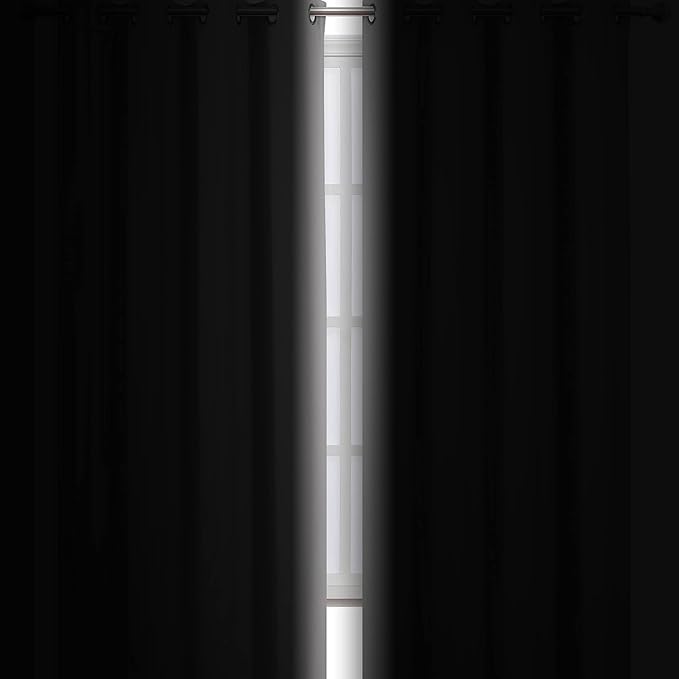 LEMOMO Light Grey Blackout Curtains 52 x 54 Inch Length/Set of 2 Curtain - Image 3