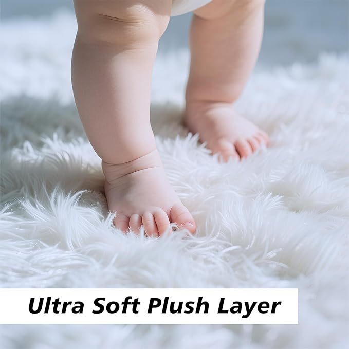 2x3 Fluffy Area Rugs for Bedroom Living Room, Small Soft Shag Fuzzy Rug - Image 4
