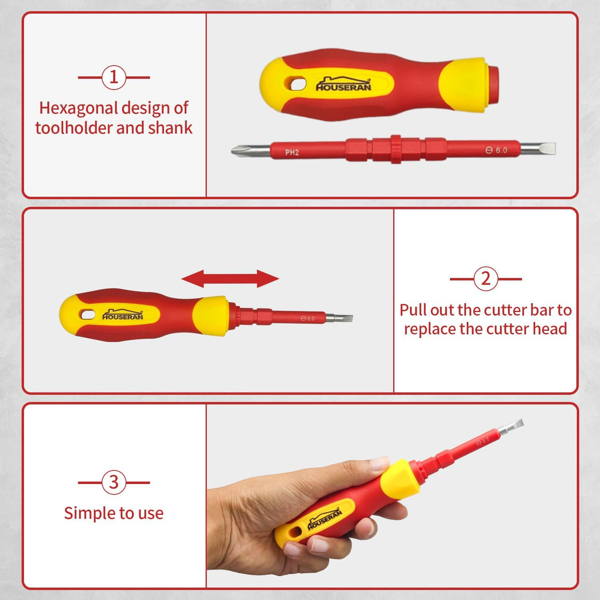 Electrical Screwdriver Set, Insulated Screwdriver, 26 Pcs