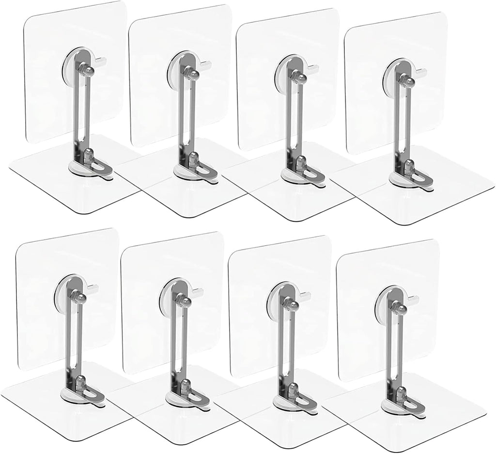 8Pcs Adhesive Furniture Wall Anchors No Drill Furniture Anti Tip Stickers for Bookcase Dresser Cabinet Safety and Stability Protection