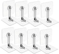 8Pcs Adhesive Furniture Wall Anchors No Drill Furniture Anti Tip Stickers for Bookcase Dresser Cabinet Safety and Stability Protection