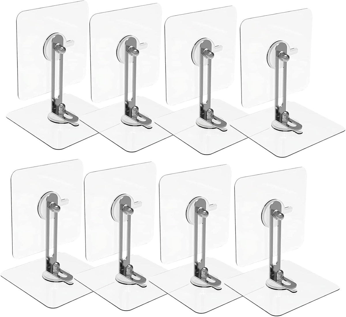 8Pcs Adhesive Furniture Wall Anchors No Drill Furniture Anti Tip Stickers for Bookcase Dresser Cabinet Safety and Stability Protection