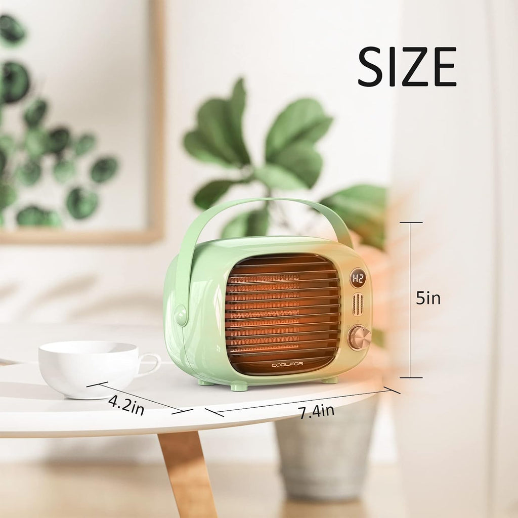 Space Heater, 800W/500W Ceramic Heater with Tip-Over Protection
