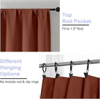 Simplebrand Ava Terracotta Blackout Curtains - Image 3