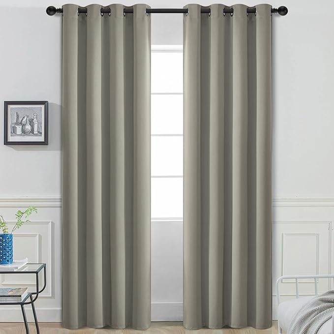 Yakamok 84 Inch Long Light Blocking Blackout Curtains, Room Darkening Thermal by Yakamok