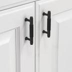 9BUILD 10 Pack Knurled Cabinet Pulls 3.75 Inch Matte Black Kitchen Cabinet Handles Black Cabinet Hardware Kitchen Handles for Cabinets Brass Drawer Pulls T Bar Drawer Handle