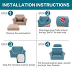 Turquoize 2 Piece Chair Covers Armchair Slipcovers - Image 6