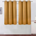 LEMOMO Mustard Yellow Blackout Curtains/38 x 54 Inch/Set of Two Panels Grommet by Lemomo