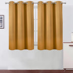 LEMOMO Mustard Yellow Blackout Curtains/38 x 54 Inch/Set of Two Panels Grommet by Lemomo