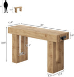 Unikito 47" Entryway Table with Sensor Light & AC Outlets with USB-C Ports