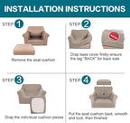 Turquoize 2 Piece Chair Covers Chair Slipcovers - Image 6