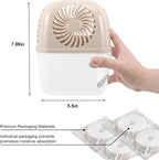 Pack of 2 Dehumidifiers Devices with 4 Pack Moisture Absorber Refills Tablets, 15.9oz- 7"H × 5.5"W Mini Dehumidifier,Bathroom Moisture Absorber – Prevents Excess Moisture And Fragrance Free