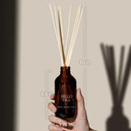 Sweet Water Decor Hello Fall Reed Diffuser Set - Hot Cider, Cinnamon, Cloves, Apple, and Nutmeg Fall Scented Diffuser - Scent Diffusers for Home, Fall Home Decor Long Lasting Fragrance Made in the USA