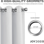 Joydeco White Curtains 84 Inches Long 2 Panels Set, Thermal Insulated Long - Image 4