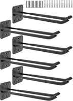 Sinoer 2 Pack Steel Wall Mount Double Garage Storage Hooks