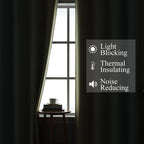 Estelar Textiler Aqua and Beige Blackout Curtains 54 Inch Length, Light - Image 3
