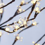 Lightshare Cherry Blossom Tree 5FT 128 LED Lighted Tree for Decoration Inside and Outside, Home Patio Wedding Festival Christmas Decor, Warm White
